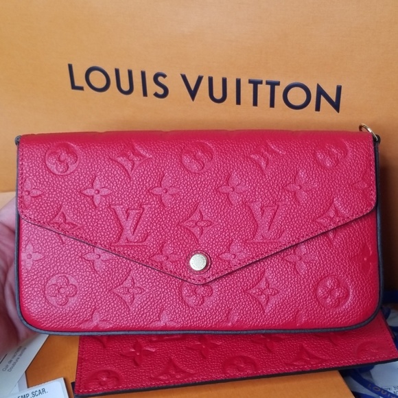 Louis Vuitton Handbags - BNEW LOUIS VUITTON FELICIE EMPREINTE SCARLET RED